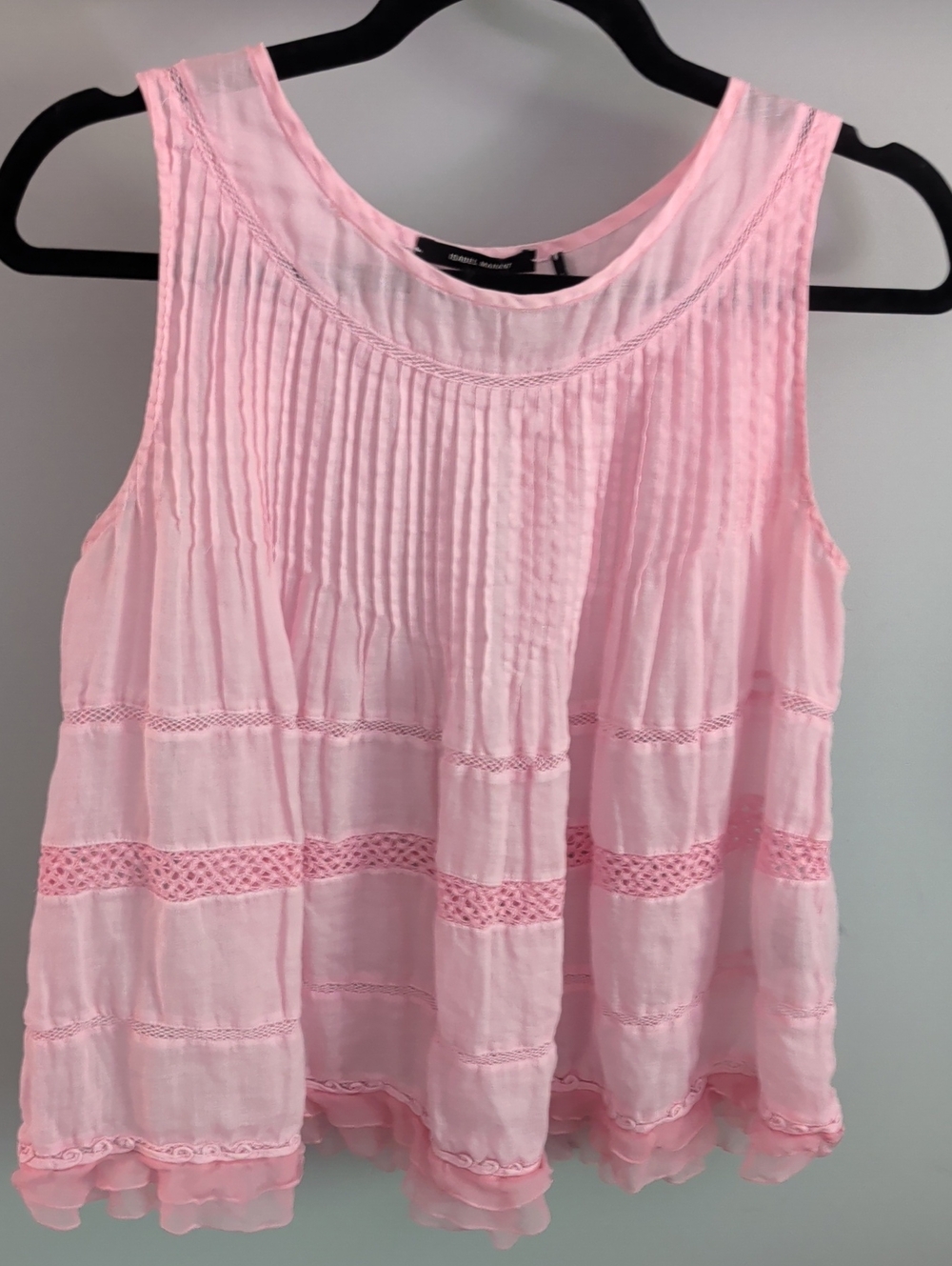 Isabel Marant Silk Linen Lace Top Size 36